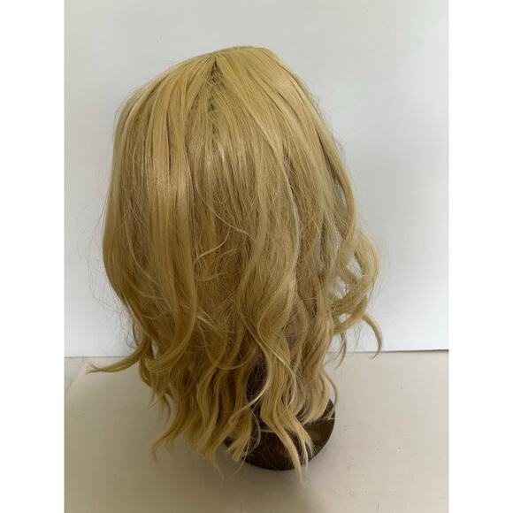 Women’s Short Platinum Blonde Bob Deep Wavy Wig Shoulder Length Synthetic Hair - Picture 10 of 13